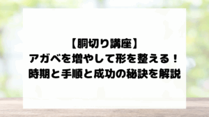 【胴切り講座】アガベを増やして形を整える！時期と手順と成功の秘訣を解説